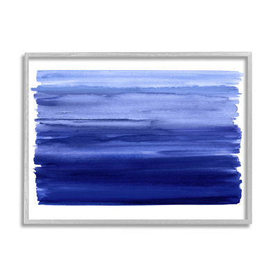 Art de la giclée en forme de dégradé bleu brossé par Allie Corbin