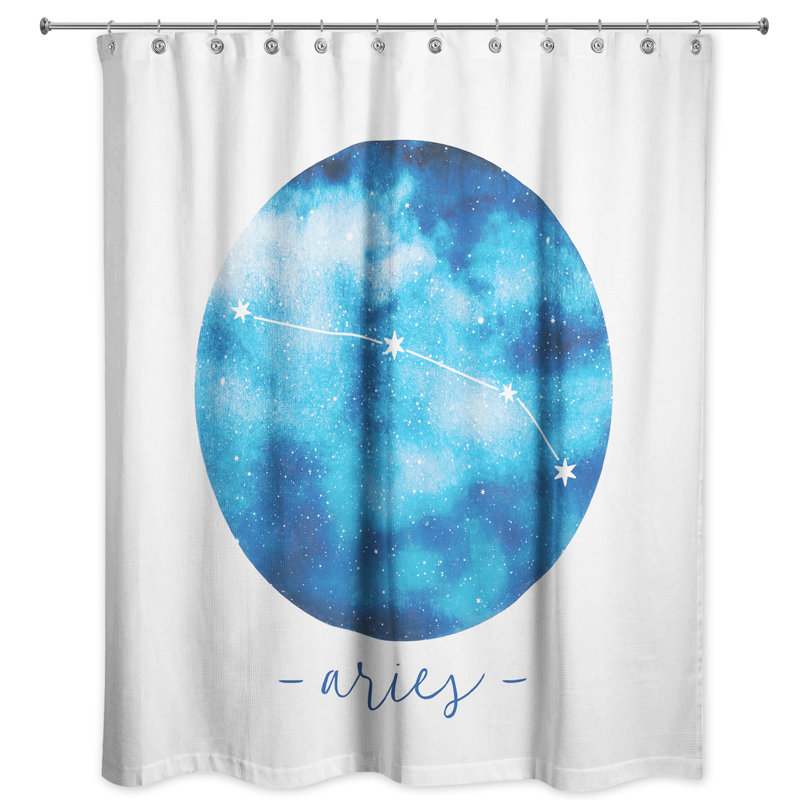 Dulin Aries Zodiac Constellation Shower Curtain