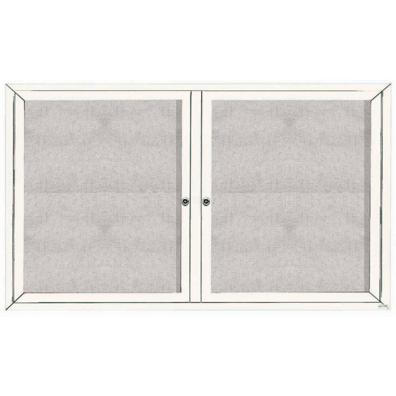 Tableau d'affichage mural extérieur pour l'extérieur, Blanc, Deux, H 36 po x l 60 po
