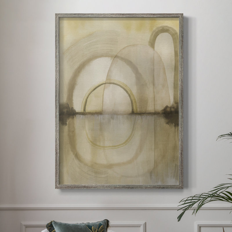 «Soft Golden Reflections I», reproduction encadrée - bois massif, H 30 po x l 24 po