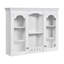 Armoire à pharmacie murale, armoire de salle de bain murale avec 2 portes en verre, armoire de rangement encastrée au-dessus de la toilette avec rangement, blanc
