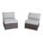 Fully Assembled Rattan Wicker 2-Person Seating Set With Cushions