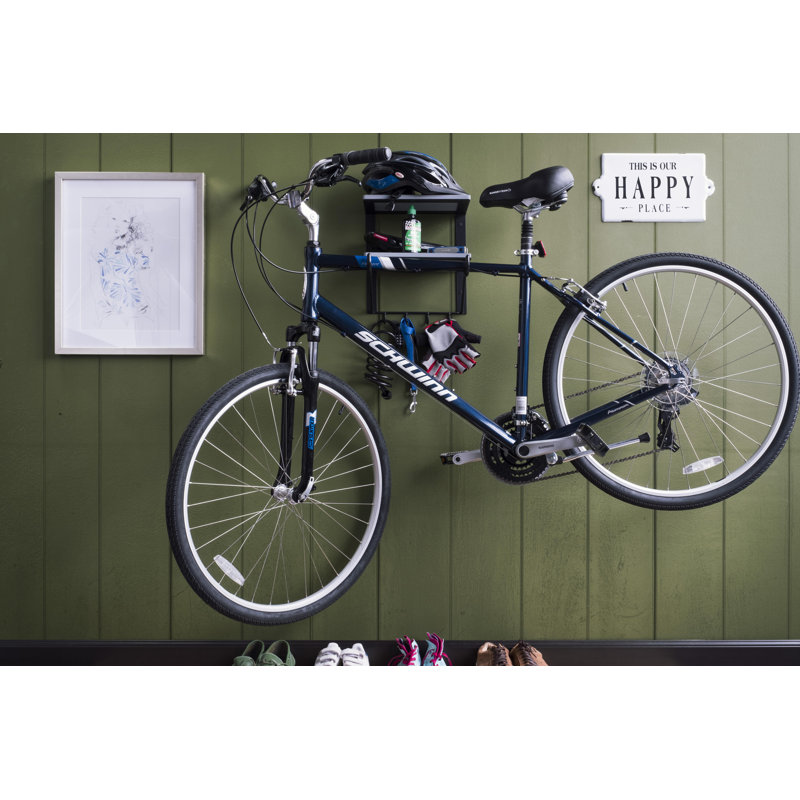 Wall Mounted Multi-Use Bike Rack, Walnut