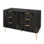 Commode moderne 6 tiroirs, commode moderne avec poignées en métal, commode de rangement, tiroir large
