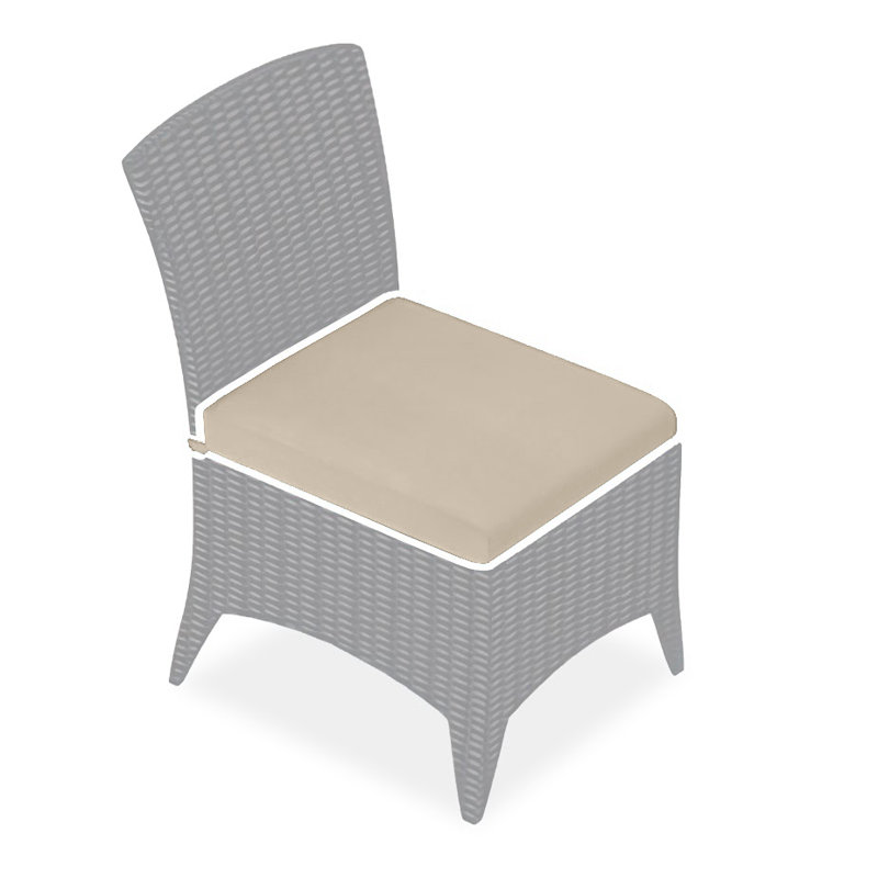 Arbor Dining Side Chair Cushion - Spectrum Peacock, Beige