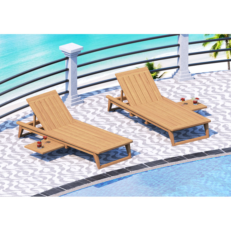 Veranda Outdoor Teak Chaise Lounge
