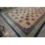 Antique Allover Geometric Wool Hand Knotted Pile Coral / Salmon Pink 1850s Rug