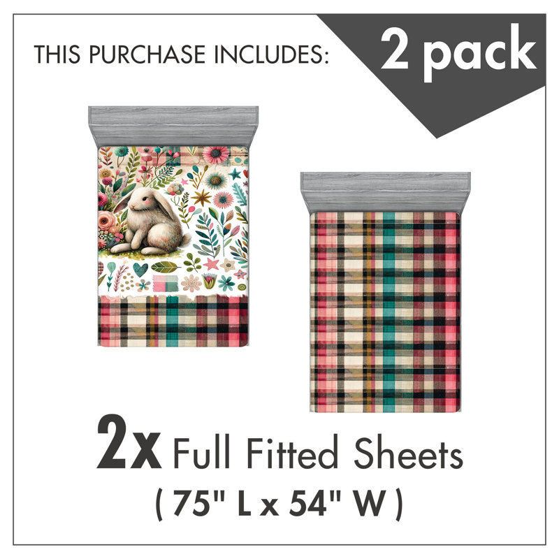 Microfiber Easter Fitted Sheet, Full Fitted Sheet