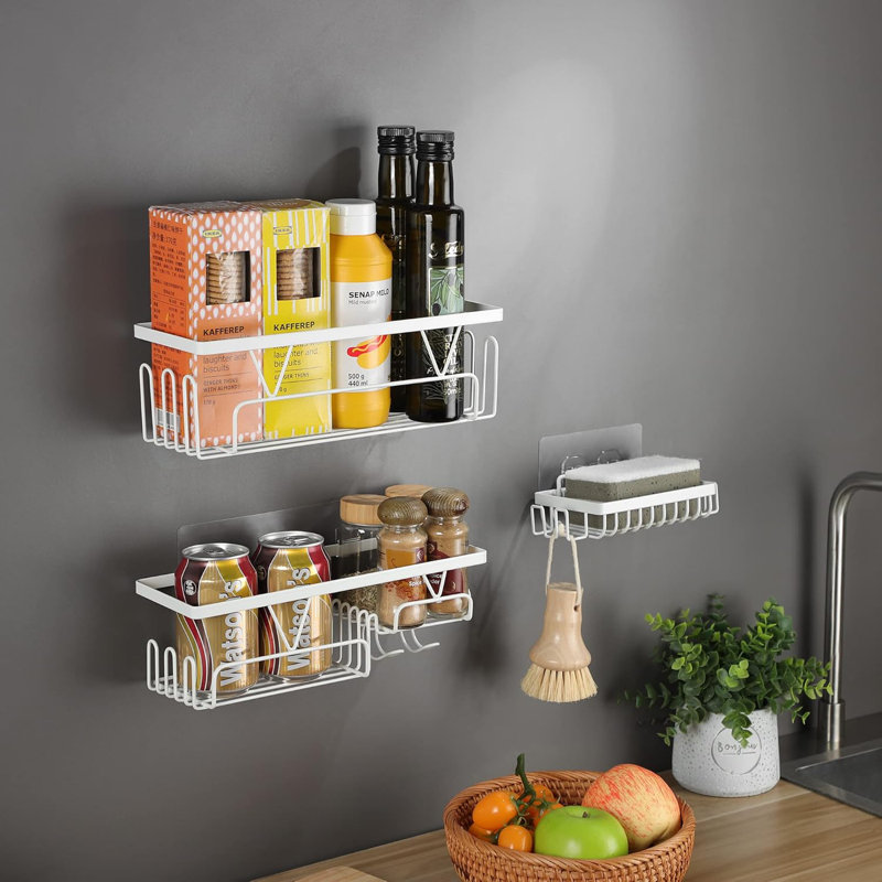 Wall Mounted Required Shower Caddy, White