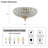 3-Light Modern Glam Gold Crystal Flush Mount