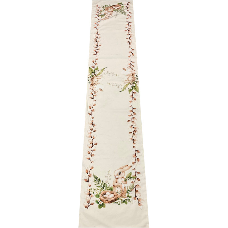 Auralia Rectangular Animal Easter Cotton Table Runner