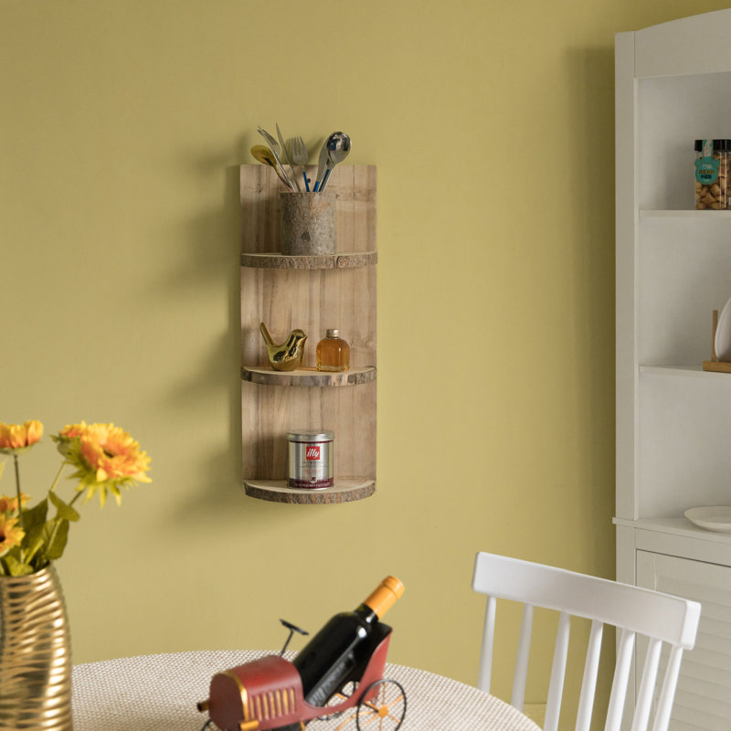 Benko 3 Piece Solid Wood Tiered Shelf