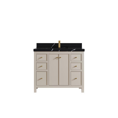 Meuble-lavabo simple 42 po avec plateau Chicago