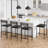 Bar Stools  With Footrest, Upholstered Bar Chairs With Back, Counter Height Barstools, Set Of 4-105504449