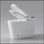 Toilette moderne et intelligente avec siège de bidet intégré, siège d'auto ouverture / fermeture de toilette intelligent, capteur de pied, affichage à DEL, veilleuse, eau chaude et sécheuse, blanc