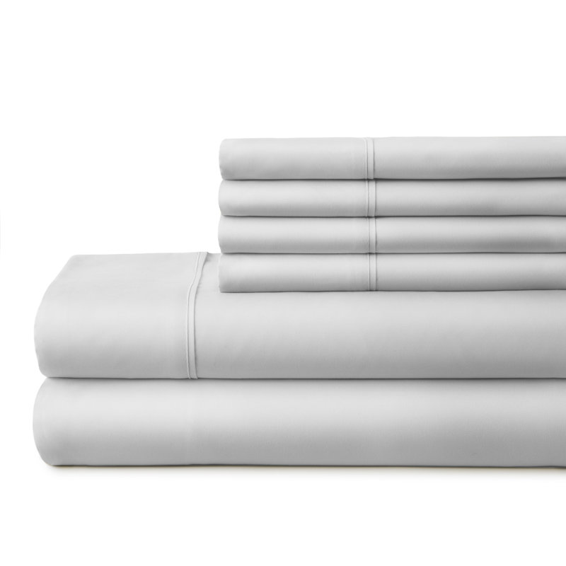 Archimedes Microfiber Sheet Set, King, Light Gray