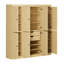 Garde-manger 100% en bois massif 65 po avec portes Shaker, 2 tiroirs et tablettes réglables-425343191