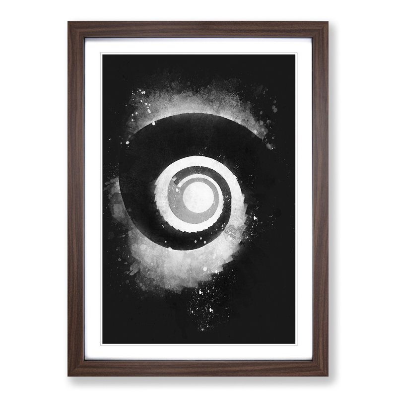 Spiral Staircase Abstract - Picture Frame Painting Print, 63cm H x 45cm W x 2cm D, Walnut Framed
