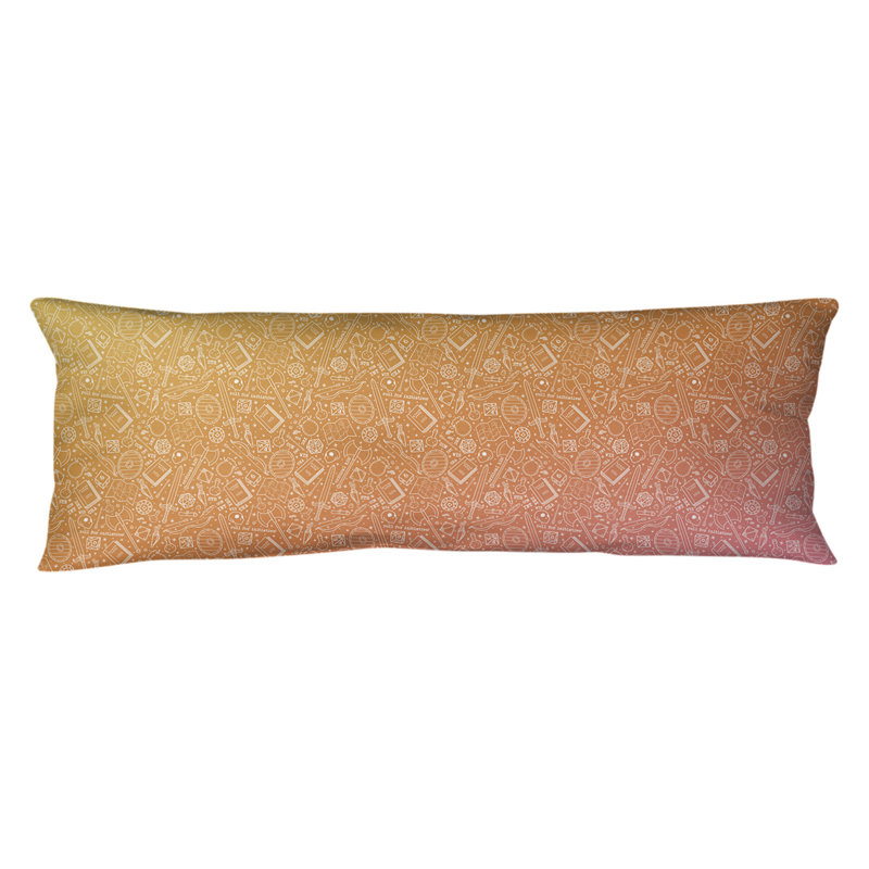 Coussin lombaire rpg, Bourre en polyester, Dégradé coucher de soleil