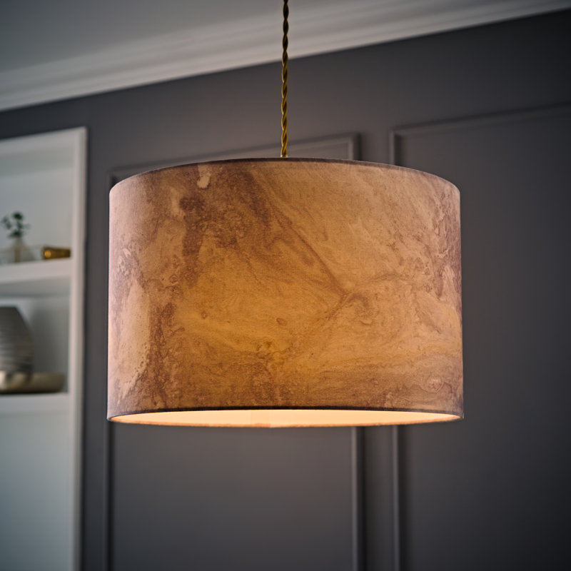 Delrita 23.5cm H Blended Fabric Drum Lamp Shade ( Slip-On ) in Beige
