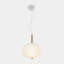 Ilargi - S/32 LED Dimmable Pendant - TRIAC/0-10V Dimmable - Light Wood Rod - White Opal Matte Glass