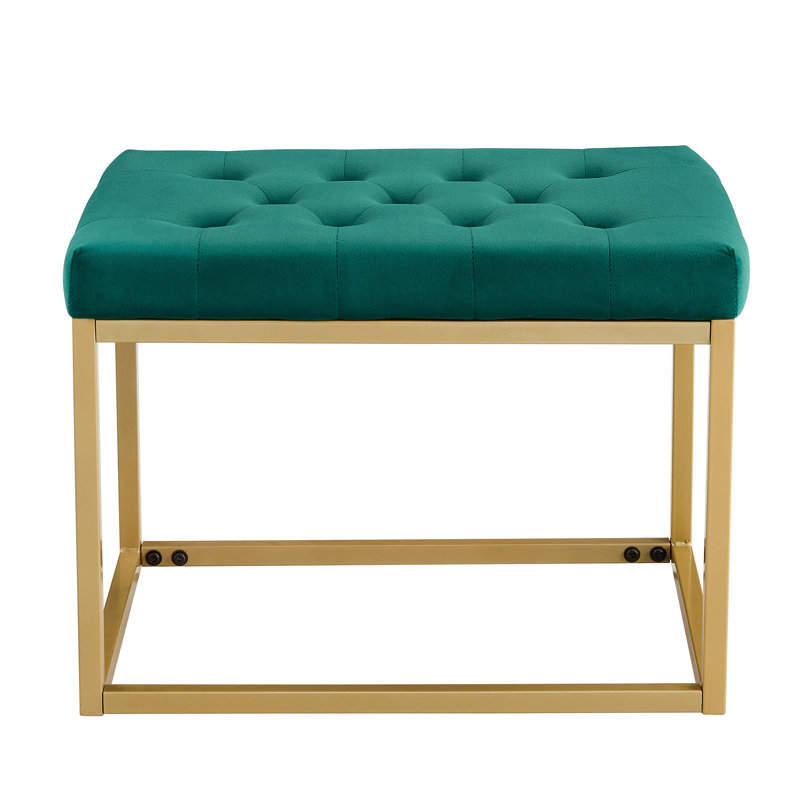 Iron Accent Stool, Blue/Gold