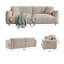 Canapé Yuangang Home, revêtement Sherpa, structure en bois massif, 218 cm (L) x 86 cm (P) x 76 cm (H)
