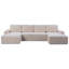 Ensemble de canapé modulaire compressible en forme de U, canapé modulaire de style minimaliste, canapé en tissu velours côtelé pour le salon-788207202-788207201