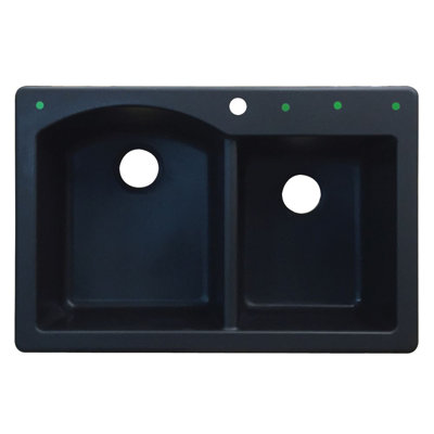 Aversa 33'' L Double Bowl Kitchen Sink