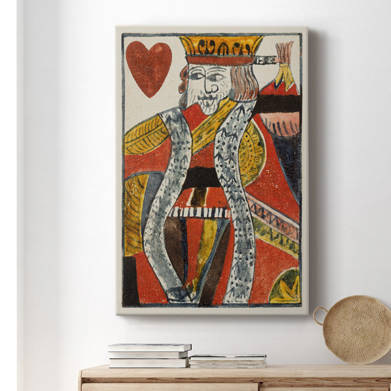 Cartes rétro - peinture sur toile tendue, H 18 po x l 12 po x P 1 po