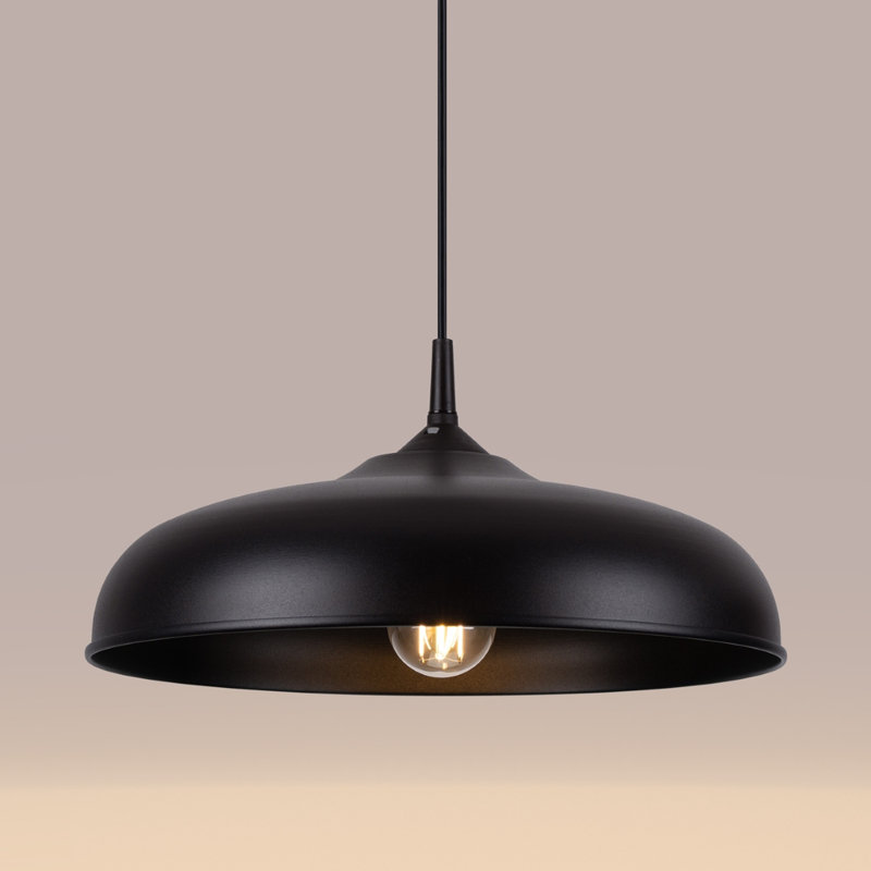 1 - Light Stainless Steel Pendant, Black