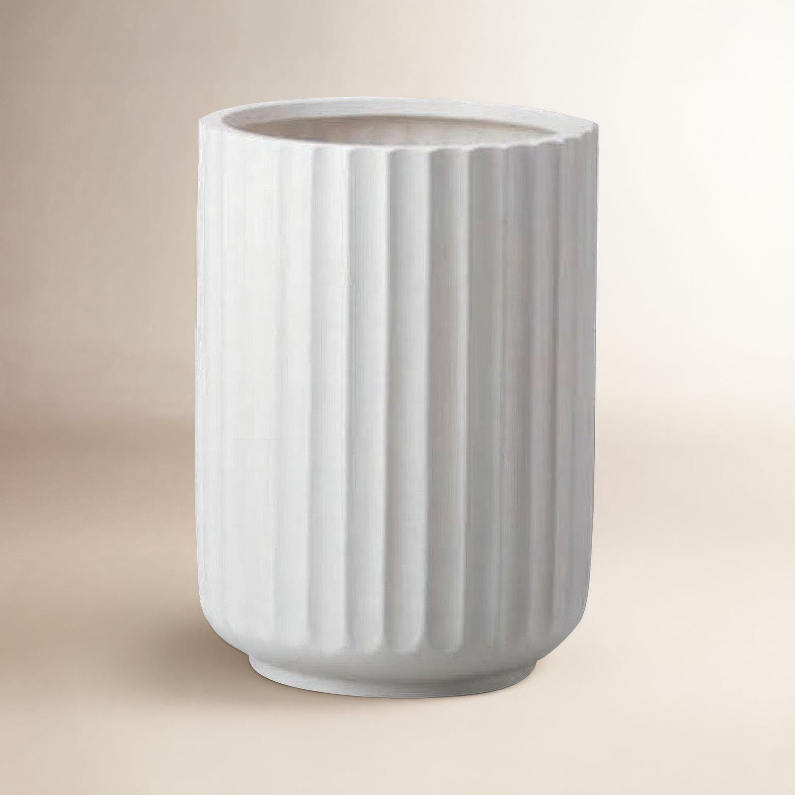 Allenville Fiberstone Planter, 16" H x 12" W x 12" D, White