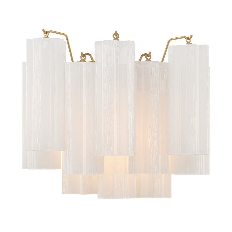 Dalles Steel Flush Mounted Sconce, Aged Brass