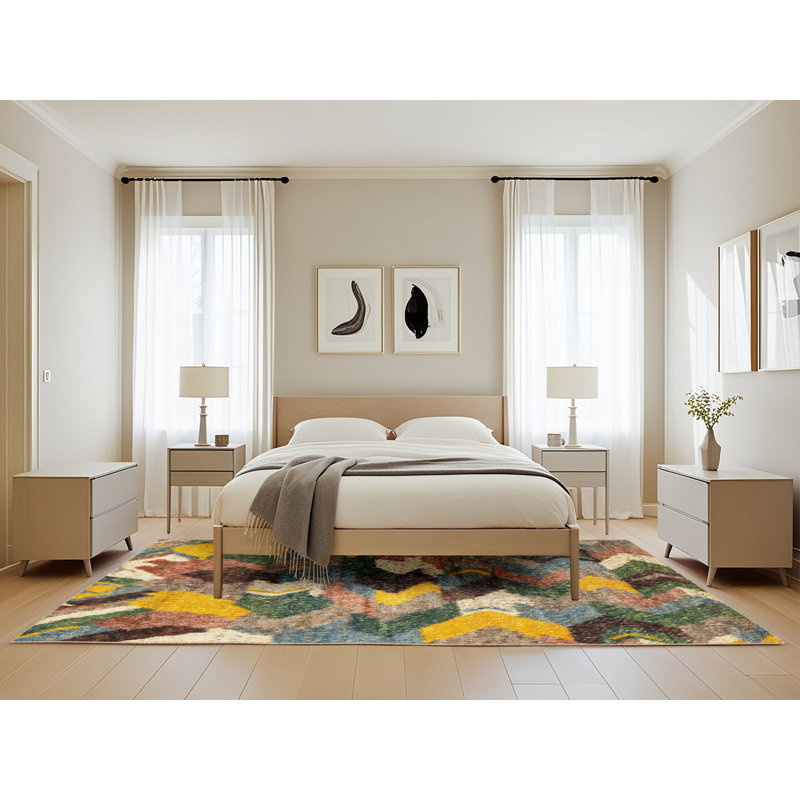 Tapis abstrait moderne 2536, Rectangle 5 pi x 8 pi