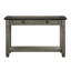 Table avec finition café et gris antique, tiroir de rangement en bois gris, caractéristique-983883520