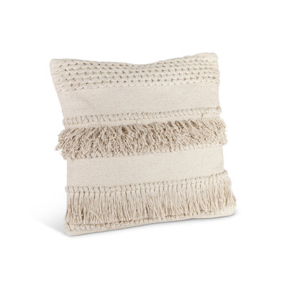 Rustic Modern Cotton Throw Square Pillow Cover & Insert