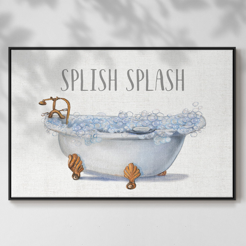 " Splish Splash ", Black, 27" H x 41" W x 2" D