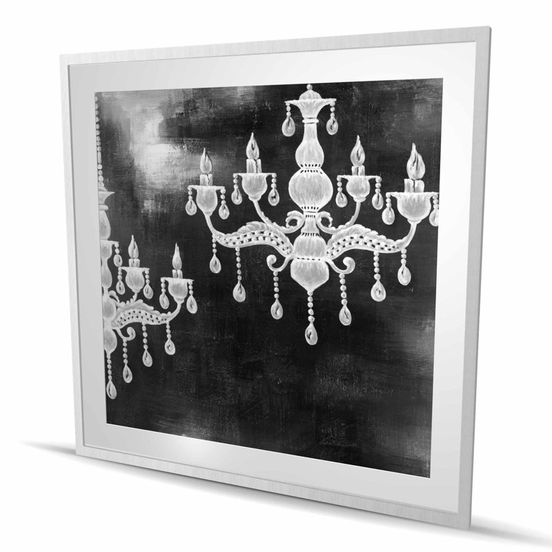 Lustres blancs - reproduction encadrée pour la décoration intérieure