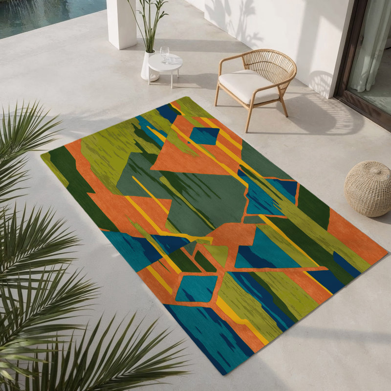 Tapis intérieur et extérieur Sunkissed Horizon, Rectangle 1 pi 6 po x 2 pi 6 po