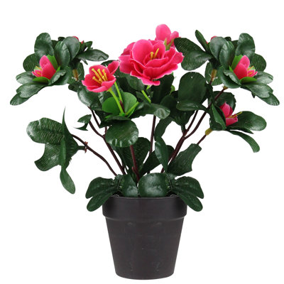 Rosier artificiel rose 7,5 po