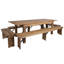 Dejon Ensemble de table de ferme pliable et quatre bancs 8 pi x 40 po Taren-2105094731-2105094734