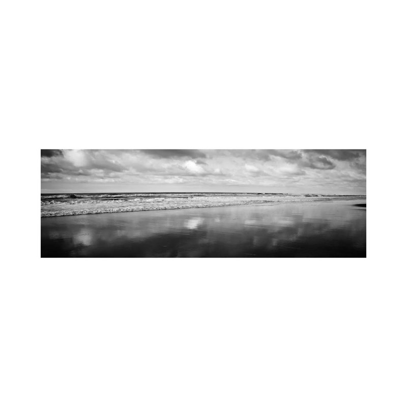 Beach (Black & White) by Michael Harrison - Wrapped Canvas Panoramic Print, 121.92 cm H x 40.64 cm W x 3.175 cm D