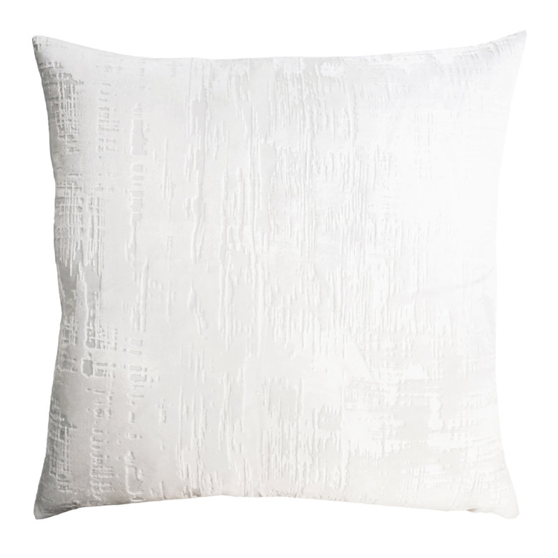 Brush Stroke Square Pillow Cover & Insert, White, 22"H x 22"W