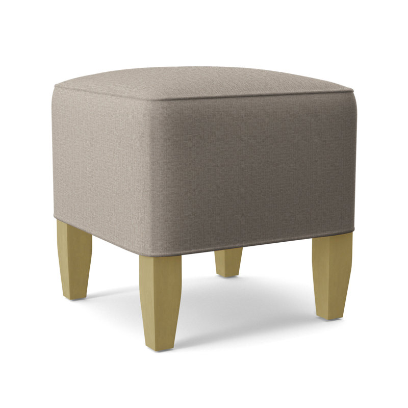 Brooklyn Upholstered Ottoman, Beige Performance Fabric; 0851-73, Coffee Finish