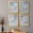 " Sky Blue I " 4 - Pieces Painting Print-932016178-932016191
