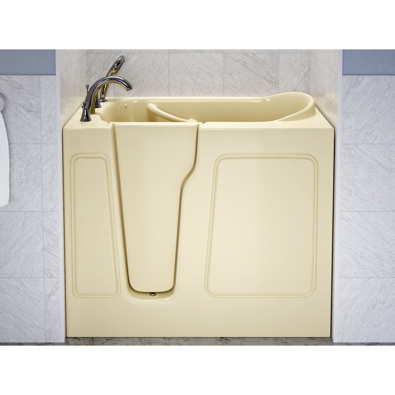 Therapeutic Tubs 26 in. x 46 in. Left Drain Quick Fill Walk-In Soaking Tub in Biscuit, Biscuit, Left