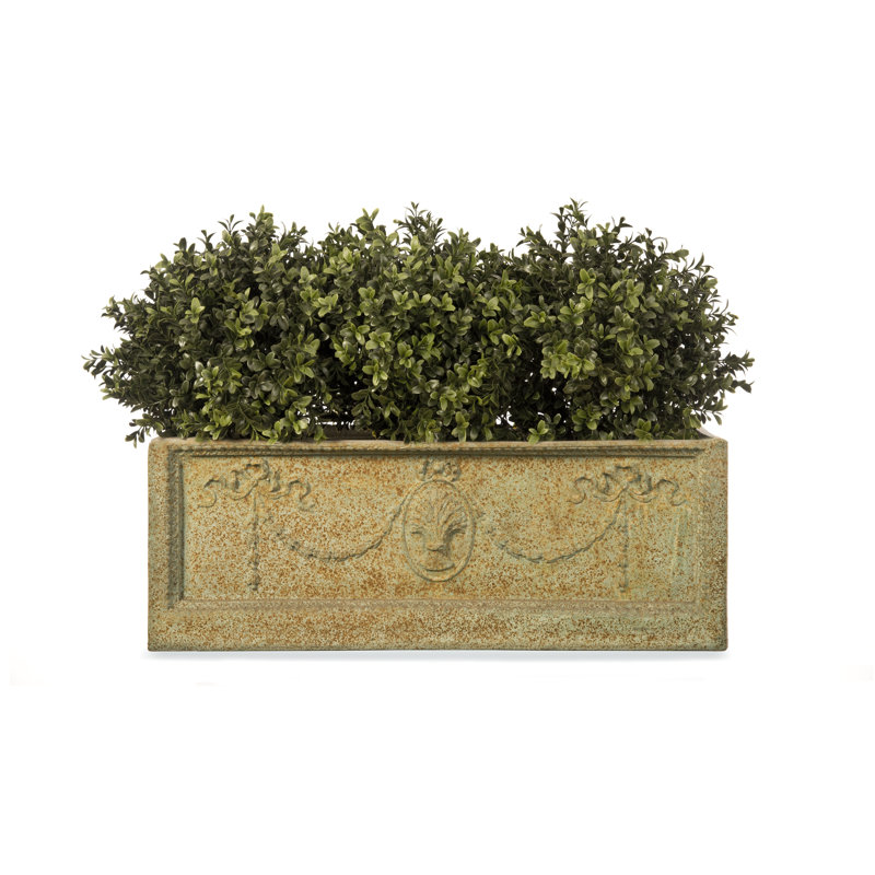 Pendle Fiberglass Planter Box, Bronzage, 21 cm H x 61 cm W x 27 cm D