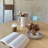Cascais Round Dining Table With Japandi Base-105509199-105509198