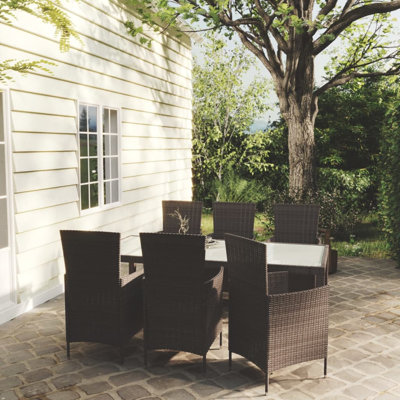Ensemble repas rectangulaire avec coussins Kruse