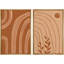 Linear Geometry " Brown Tanest Planet Silhouette And Symbols Abstract Shapes Wall Pictures Modern Boho Office " 2 - Pieces-98554636-98554637
